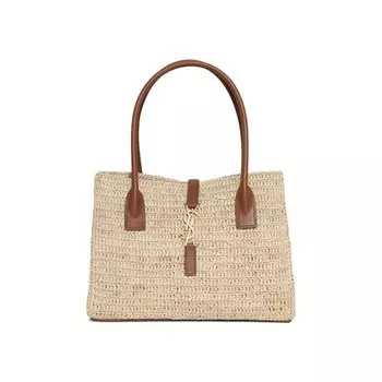 Сумка-тоут Saint Laurent Panier Rectangle, цвет Naturale/Brick