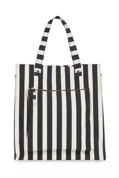 Сумка-Тоут Sena из холщовой ткани в полоску Whistles, синий