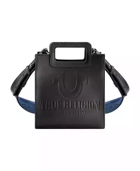 Сумка-тоут "Север/Юг" с мотивом подковы True Religion, коричневый