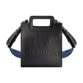 Сумка-тоут "Северная/Южная" с мотивом подковы True Religion, черный