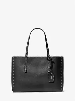 Сумка-Тоут Sharon из шагреневой кожи, сшитая вручную Michael Kors, черный
