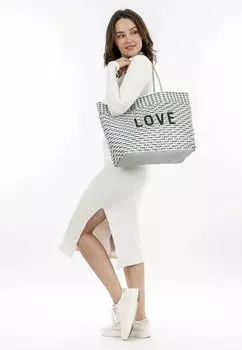 Сумка-тоут SHOPPER Emily & Noah, металлик серый