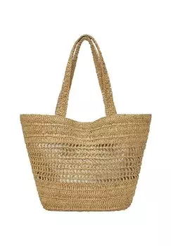 Сумка-тоут SHOPPER PULL&BEAR, бежевый