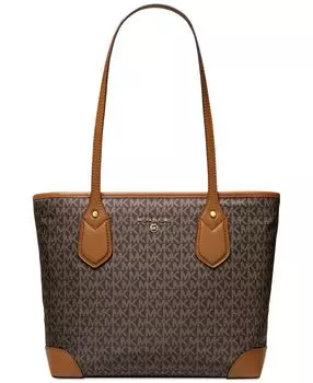 Сумка-тоут signature eva среднего размера с молнией Michael Kors, мульти