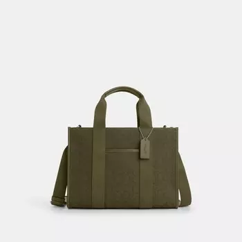 Сумка-тоут Smith COACH, цвет silver/olive drab/olive drab