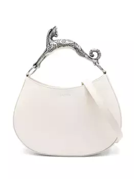 Сумка-тоут со скульптурной ручкой Lanvin, нейтральный
