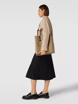 Сумка-тоут со структурным узором модель "Бумага" LIEBESKIND BERLIN, серо-коричневый