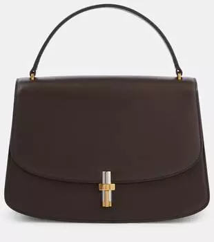 Сумка-тоут Sofia 11.75 из кожи The Row, Dark Chocolate