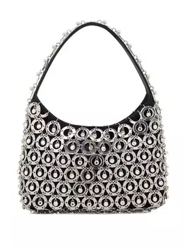 Сумка-тоут Sphere с кристаллами Rabanne, черный