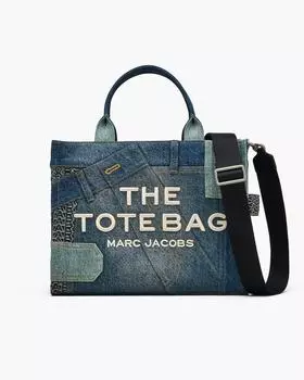 Сумка-тоут среднего размера из деконструированного денима Marc Jacobs, цвет Indigo Multi