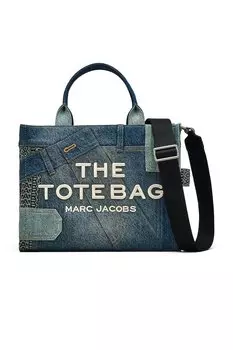 Сумка-тоут среднего размера из деконструированного денима Marc Jacobs, indigo multi