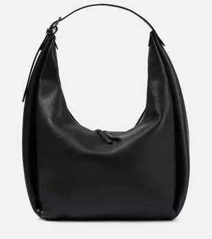 Сумка-тоут среднего размера из кожи Toteme, черный