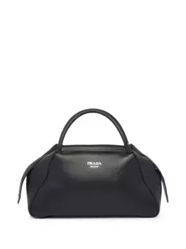 Сумка-тоут среднего размера с логотипом Prada, черный