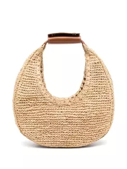 Сумка-тоут STAUD Moon из рафии, серый