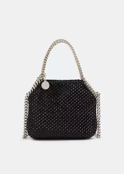 Сумка-тоут Stella Mccartney Falabella Crystal Mesh Mini, черный