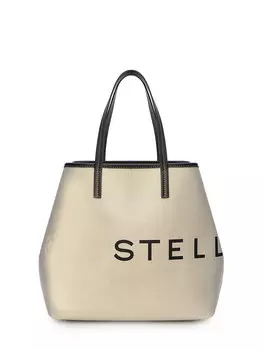 Сумка-тоут Stella Mccartney Logo, бежевый