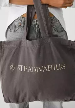 Сумка-тоут Stradivarius, серый