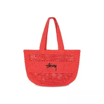Сумка-тоут Stussy Raffia Tote Bag, красный