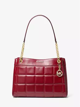 Сумка-тоут Susan Medium из стеганой кожи Michael Kors, красный