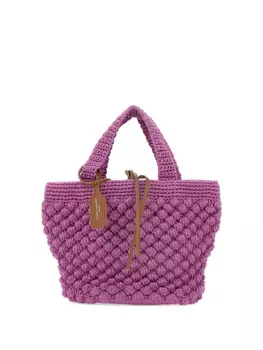 Сумка-тоут, связанная крючком GIANNI CHIARINI, розовый