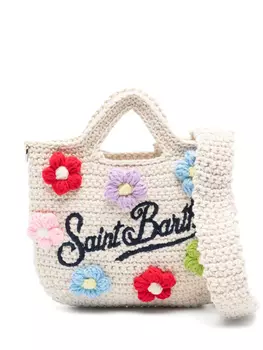 Сумка-тоут, связанная крючком MC2 Saint Barth Kids, белый