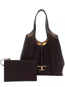 Сумка-тоут T Timeless TOD'S, коричневый