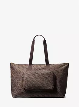 Сумка-Тоут Tanner с большим логотипом, двухсторонняя, складная Michael Kors, коричневый
