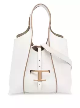 Сумка-тоут Timeless с подвеской-логотипом TOD'S, белый