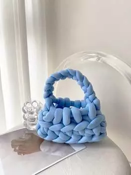 Сумка-тоут тканая, синий