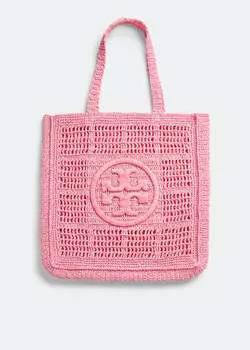 Сумка-тоут Tory Burch Ella Hand-Crocheted, розовый