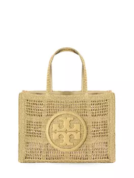 Сумка-тоут Tory Burch Ella hand-crocheted large, бежевый