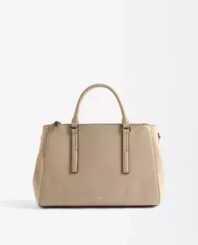 Сумка-тоут, трансформируемая в сумку через плечо, со съемным кошельком и застежкой-молнией однотонного цвета Parfois, бежевый