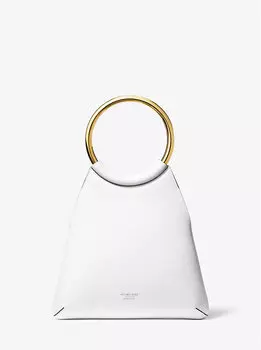 Сумка-тоут Ursula Small Leather Ring Michael Kors, белый