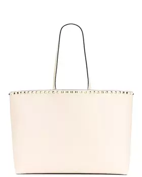 Сумка-тоут Valentino Garavani Rockstud Tote, цвет Light Ivory