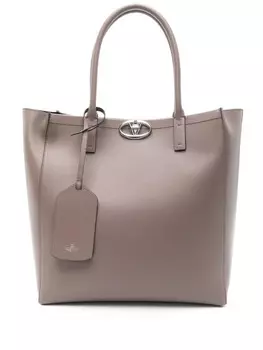 Сумка-тоут Valentino Garavani VLogo Locker, коричневый