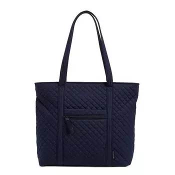 Сумка-тоут Vera Bradley Cotton Women's, стеганый темно-синий