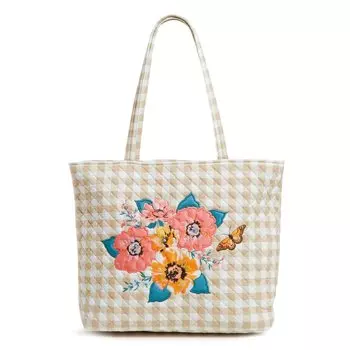 Сумка-тоут Vera Bradley Cotton Women's, бежевый/белый