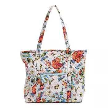 Сумка-тоут Vera Bradley Cotton Women's, светло-голубой/мультиколор