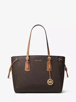 Сумка-тоут Voyager среднего размера с логотипом Michael Kors, коричневый