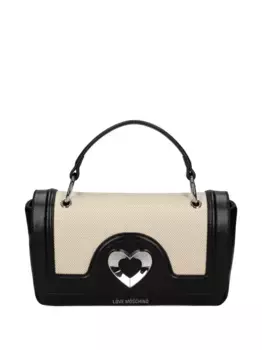 Сумка-тоут в двух тонах Love Moschino, черный