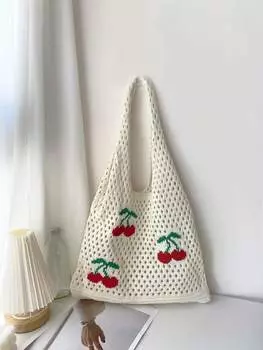 Сумка-тоут в форме фруктов, белый