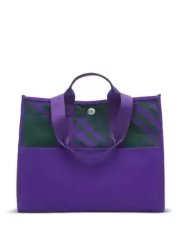 Сумка-тоут в клетку BURBERRY, фиолетовый