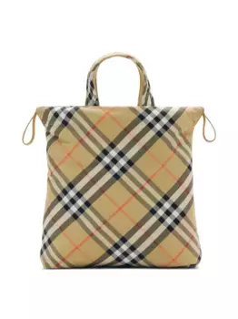 Сумка-тоут в клетку BURBERRY KIDS, нейтральный