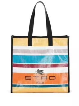 Сумка-тоут в полоску ETRO, желтый