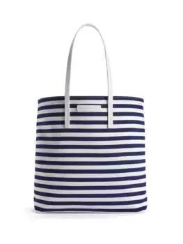 Сумка-тоут в полоску Giuseppe Zanotti, белый