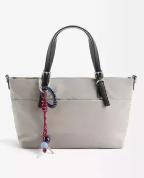 Сумка-тоут в стиле тоут трансформируется в сумку через плечо с застежкой-молнией и висящим брелоком Parfois, серый