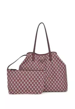 Сумка-тоут WAVE LARGE SET Guess, бордовый