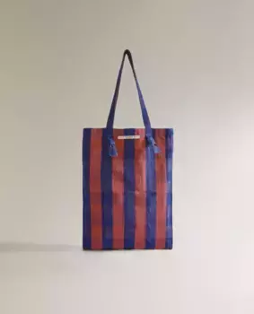 Сумка-тоут Zara Home Cotton X Tensira, синий/красный