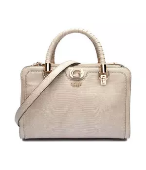 Сумка-тоут женская Guess Orlina Society с логотипом, бежевый