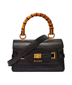 Сумка-тоут женская Guess с ручкой под дерево, черный